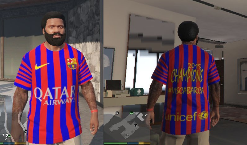 Barca 2015 Champions Jersey